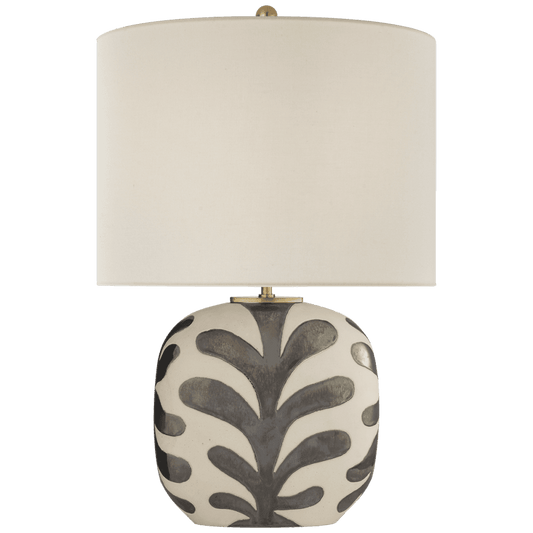 Visual Comfort Signature Parkwood Medium Table Lamp Natural Bisque and Black Pearl
