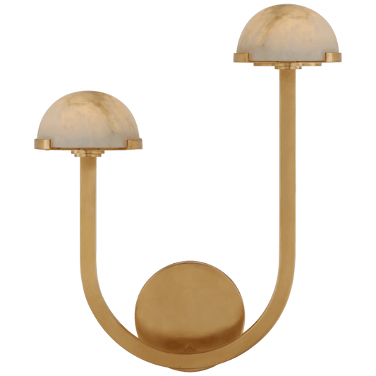 Visual Comfort Signature Pedra Assymetrical Left Wall Sconce Antique-Burnished Brass
