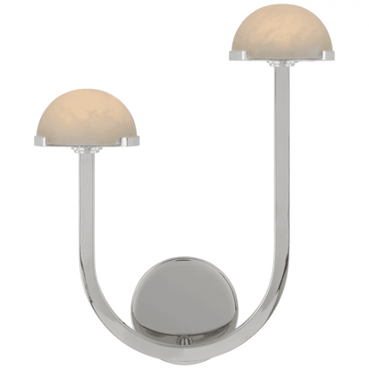 Visual Comfort Signature Pedra Assymetrical Left Wall Sconce Polished Nickel