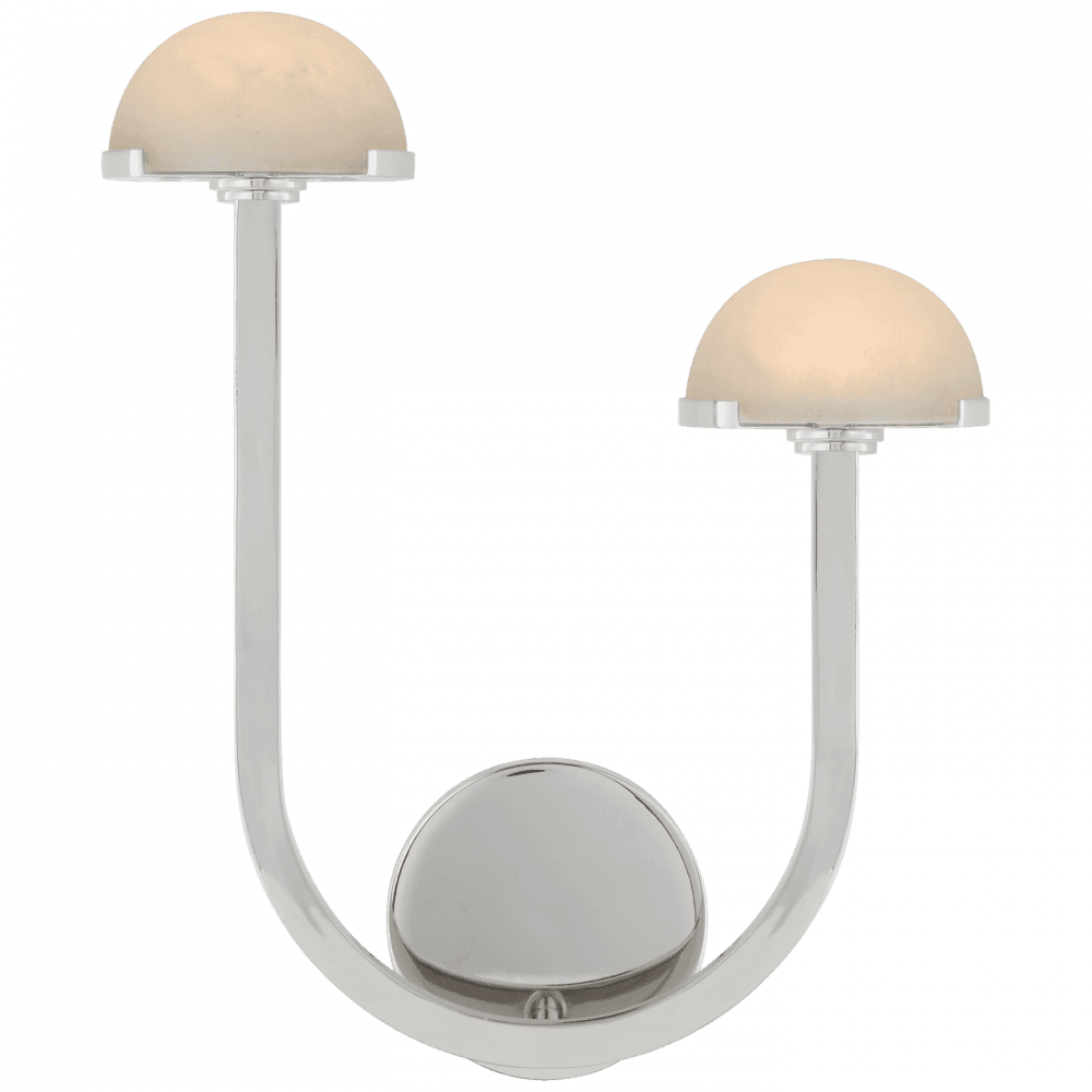 Visual Comfort Signature Pedra Assymetrical Right Wall Sconce Polished Nickel