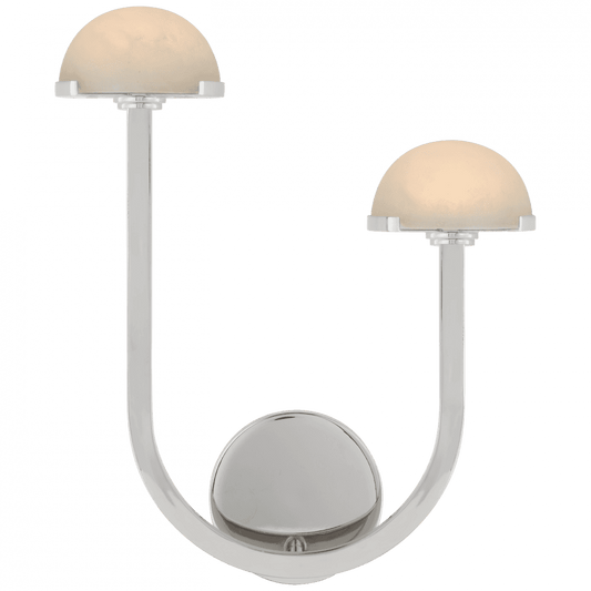 Visual Comfort Signature Pedra Assymetrical Right Wall Sconce Polished Nickel