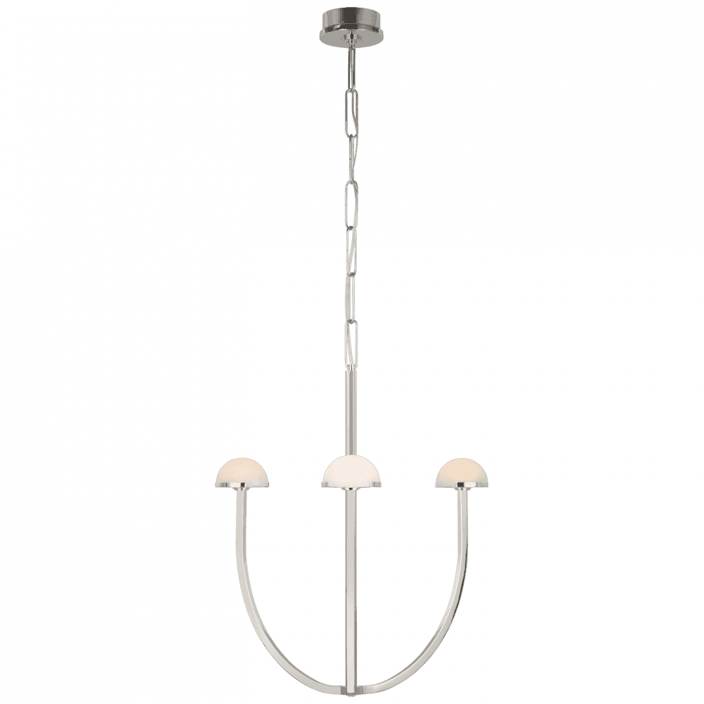 Visual Comfort Signature Pedra Medium Chandelier Polished Nickel