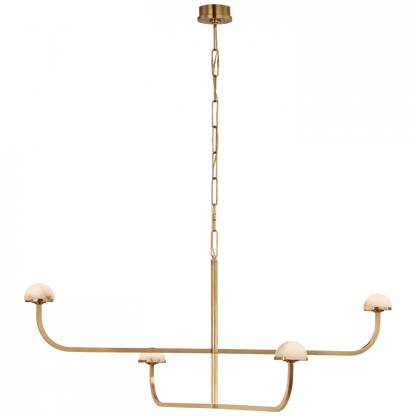 Visual Comfort Signature Pedra Two Tier Shallow Chandelier Antique-Burnished Brass