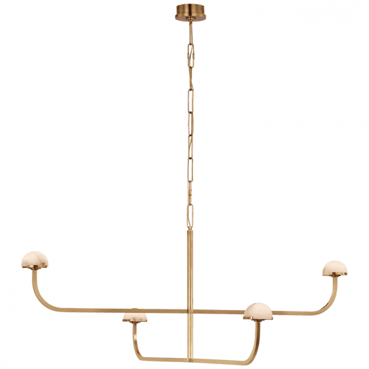 Visual Comfort Signature Pedra Two Tier Shallow Chandelier Antique-Burnished Brass
