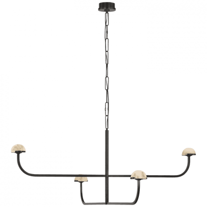 Visual Comfort Signature Pedra Two Tier Shallow Chandelier Bronze