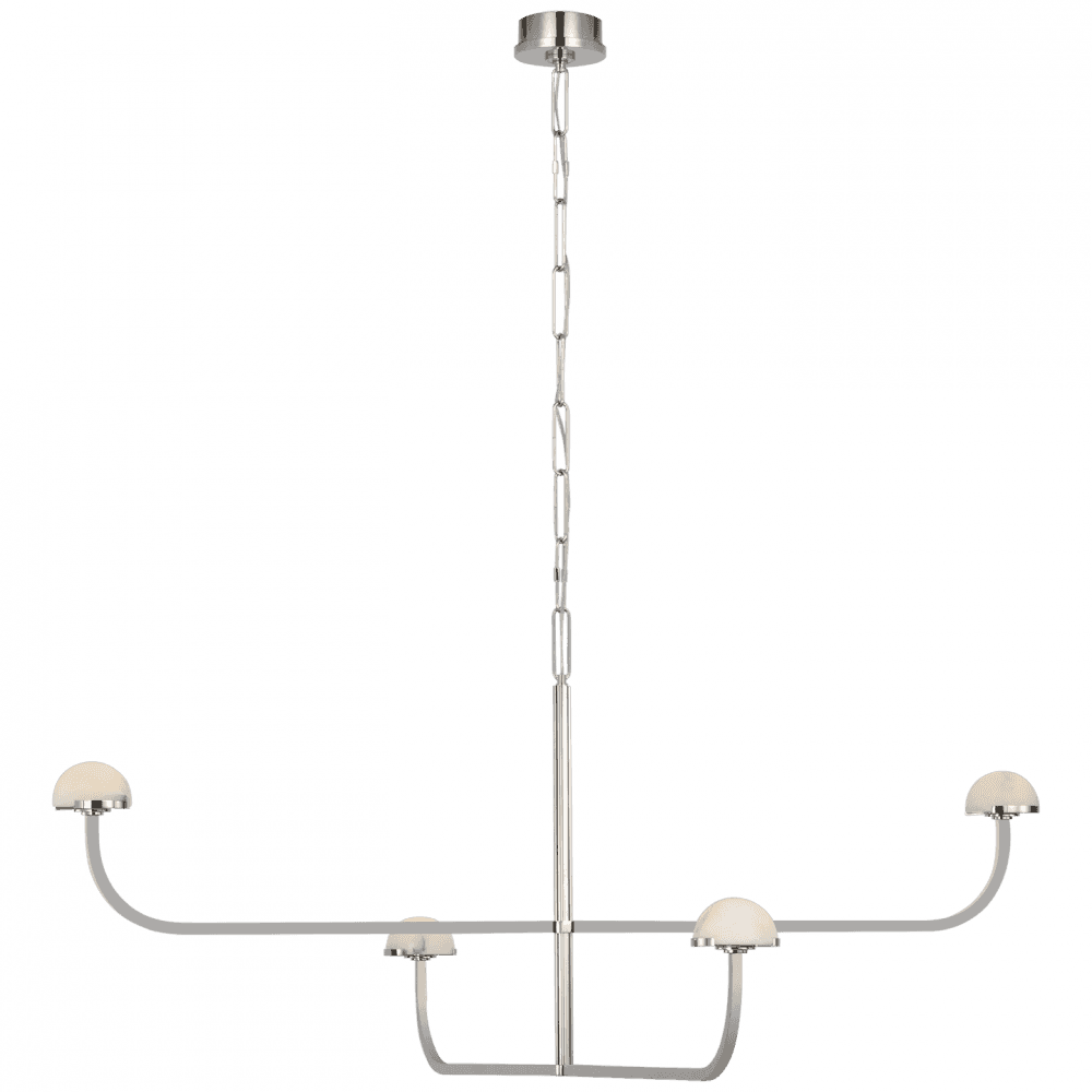 Visual Comfort Signature Pedra Two Tier Shallow Chandelier Polished Nickel