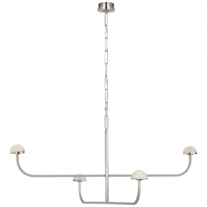 Visual Comfort Signature Pedra Two Tier Shallow Chandelier Polished Nickel