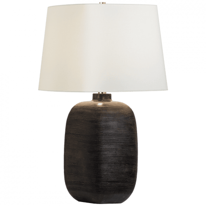 Visual Comfort Signature Pemba Large Combed Table Lamp Chimney Black