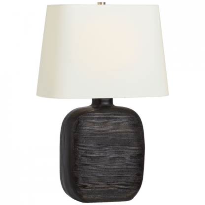 Visual Comfort Signature Pemba Medium Combed Table Lamp Chimney Black