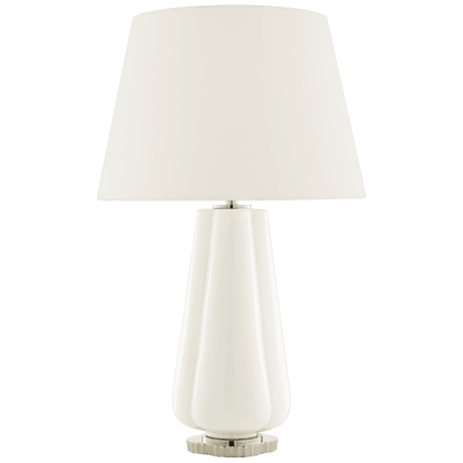 Visual Comfort & Co. Signature Collection Penelope Table Lamp, 2-Light, White Porcelain, Linen Shade, 30"H (AH 3127WHT-L D30GL)