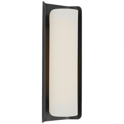 Visual Comfort Signature Penumbra 15 Hand-Rubbed Antique Brass and Linen