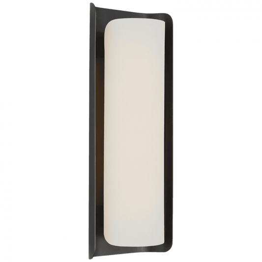 Visual Comfort Signature Penumbra 15 Hand-Rubbed Antique Brass and Linen