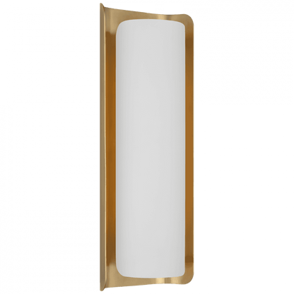 Visual Comfort Signature Penumbra 15 Polished Nickel and Linen