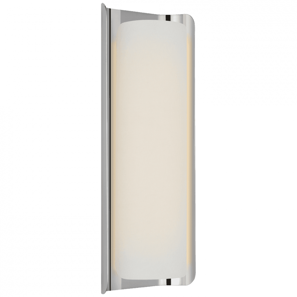 Visual Comfort Signature Penumbra 15 Polished Nickel and White