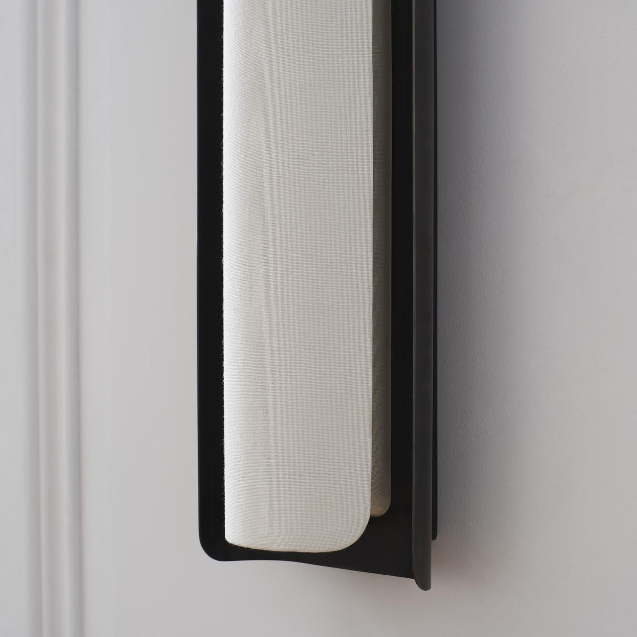 Visual Comfort Signature Penumbra 21 Polished Nickel and Linen