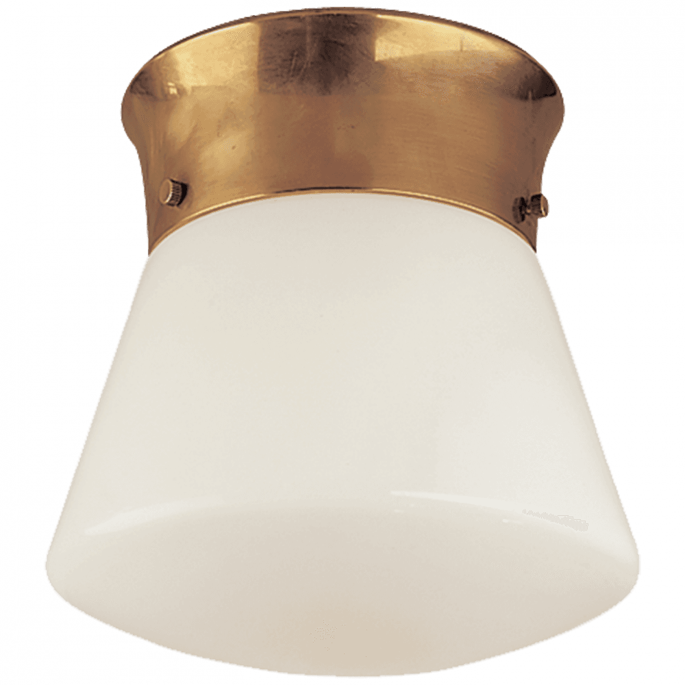 Visual Comfort Signature Perry Flush Mount Hand-Rubbed Antique Brass