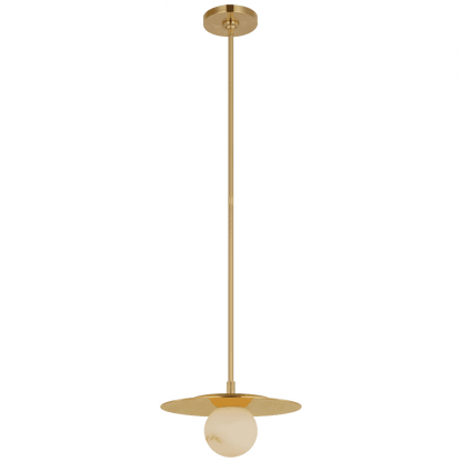 Visual Comfort Signature Pertica Disc Pendant Mirrored Antique Brass