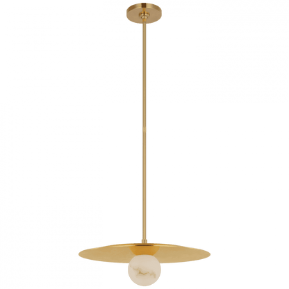 Visual Comfort Signature Pertica Disc Pendant Mirrored Antique Brass