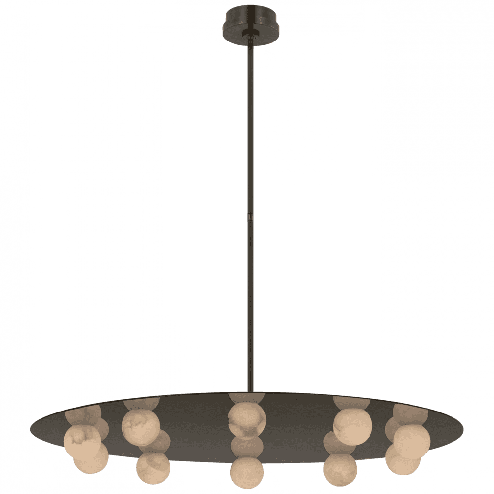 Visual Comfort Signature Pertica Integrated LED Chandelier Mirrored Bronze
