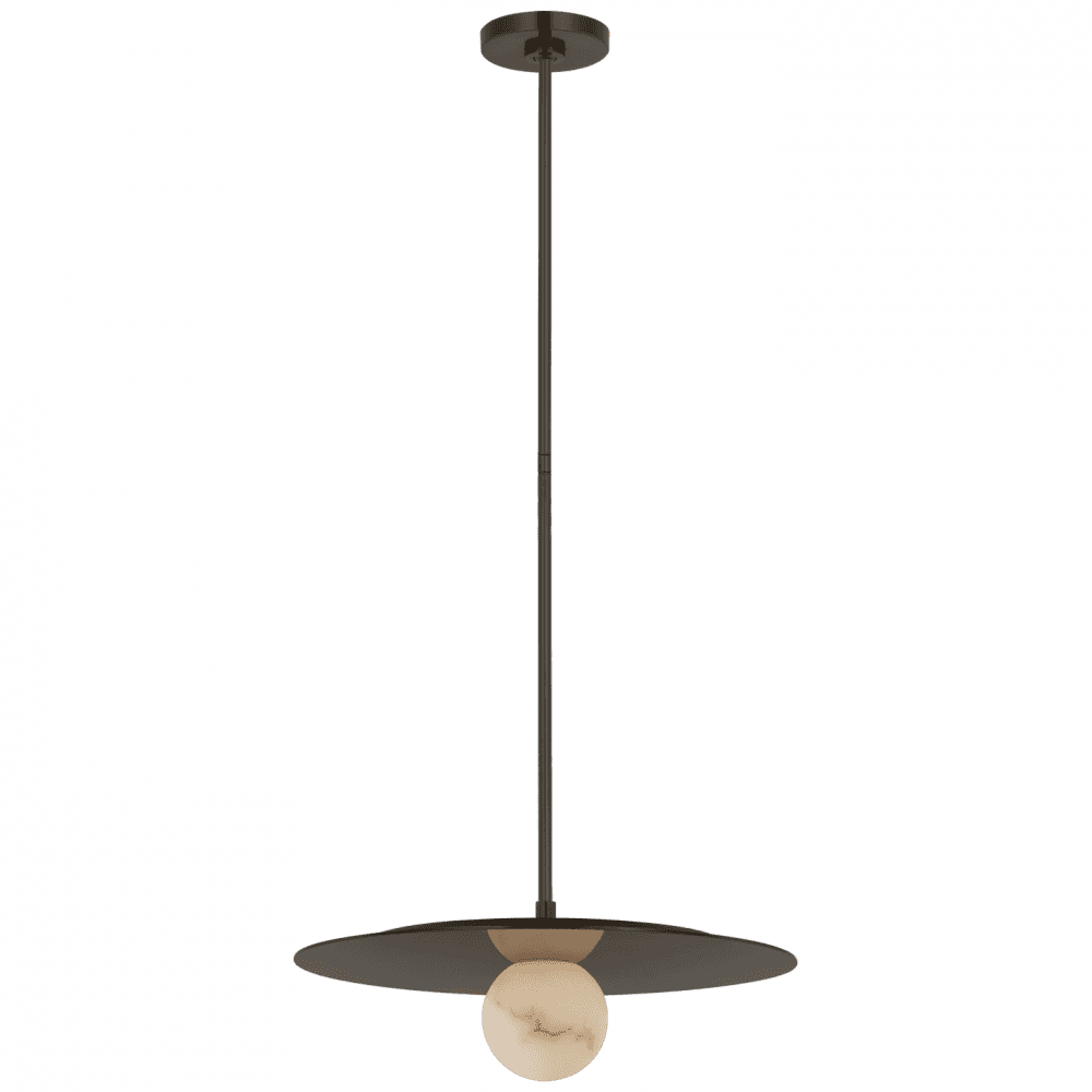Visual Comfort Signature Pertica Mirrored Disc Pendant Mirrored Bronze