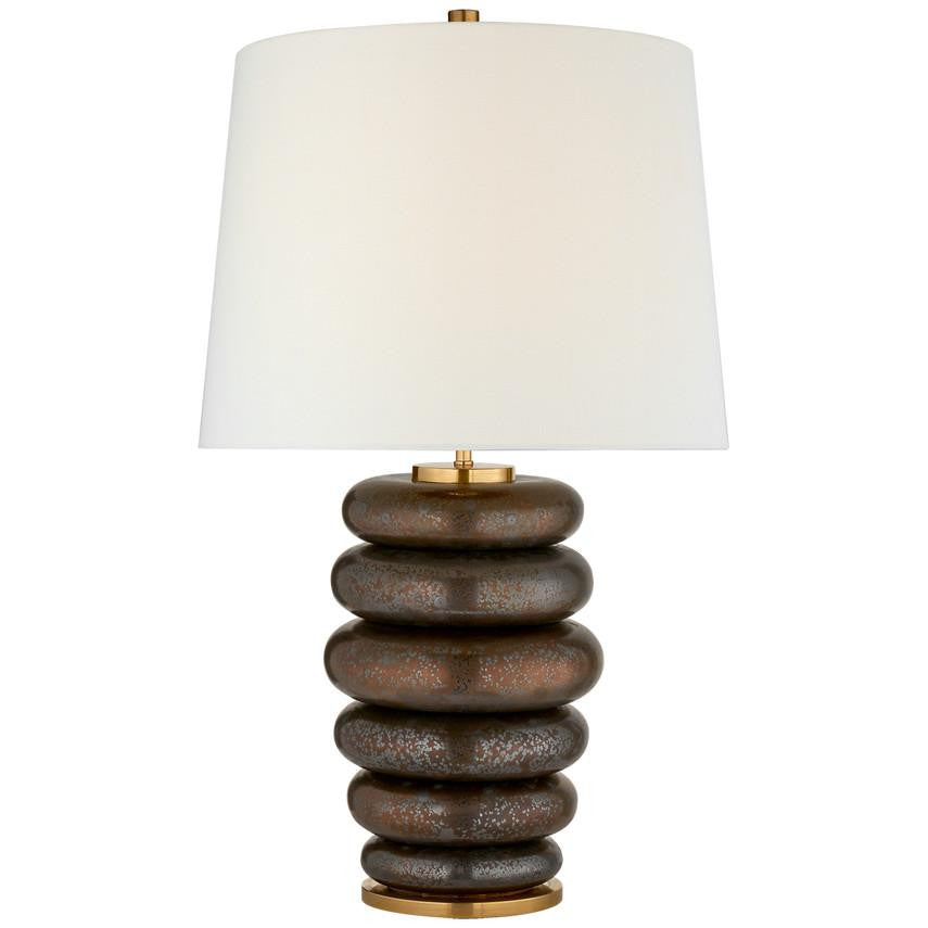 Visual Comfort & Co. Signature Collection Phoebe Cordless Stacked Table Lamp, Visual Comfort & Co. Signature Collection KW 3619CBZ-L-CL DDD9Z