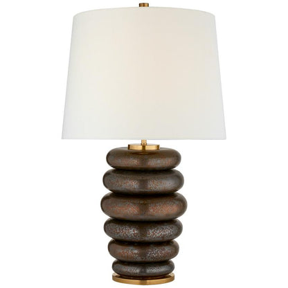 Visual Comfort & Co. Signature Collection Phoebe Cordless Stacked Table Lamp, Visual Comfort & Co. Signature Collection KW 3619CBZ-L-CL DDD9Z