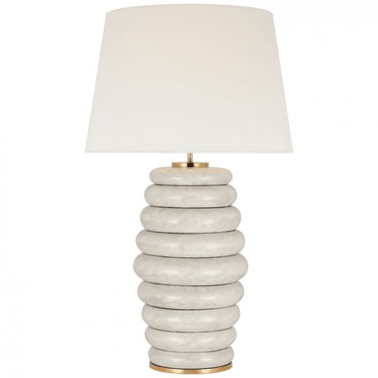Visual Comfort Signature Phoebe Extra Large Stacked Table Lamp Antiqued White