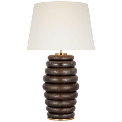 Visual Comfort Signature Phoebe Extra Large Stacked Table Lamp Crystal Bronze