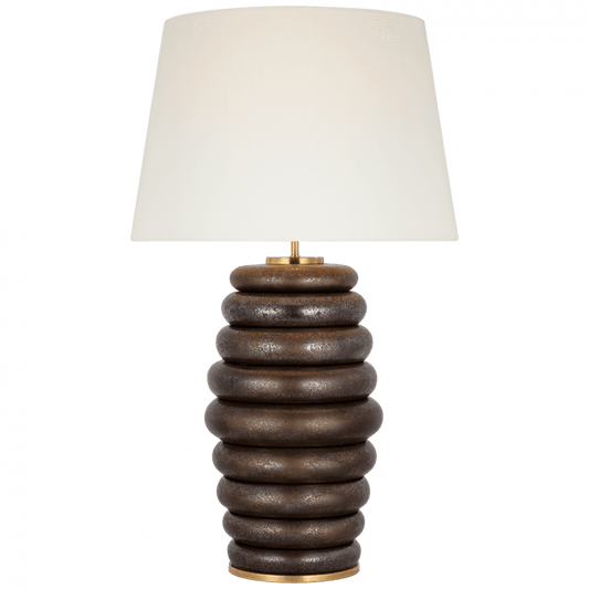 Visual Comfort Signature Phoebe Extra Large Stacked Table Lamp Crystal Bronze