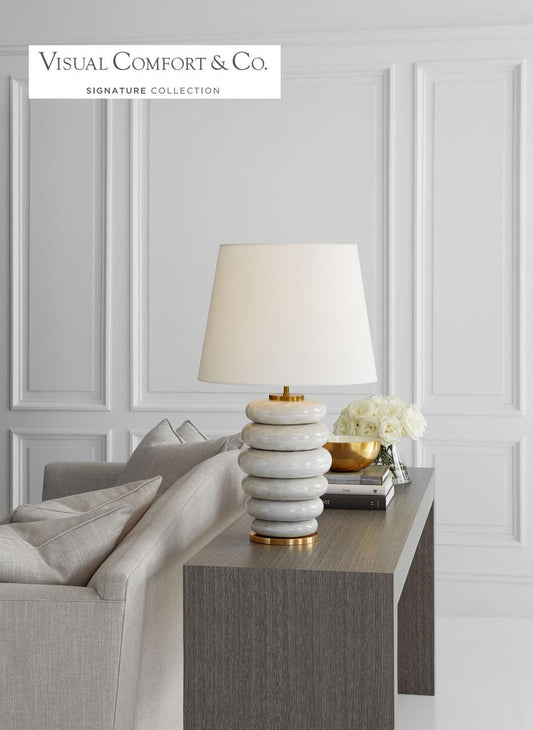 Visual Comfort Signature Phoebe Stacked Table Lamp Crystal Bronze