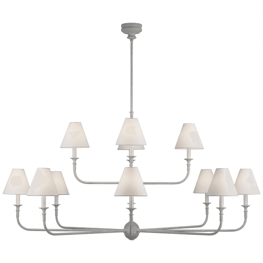 Visual Comfort Signature Piaf Grande Two-Tier Chandelier Plaster White