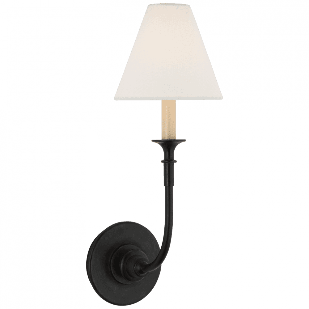 Visual Comfort Signature Piaf Single Sconce Aged Iron
