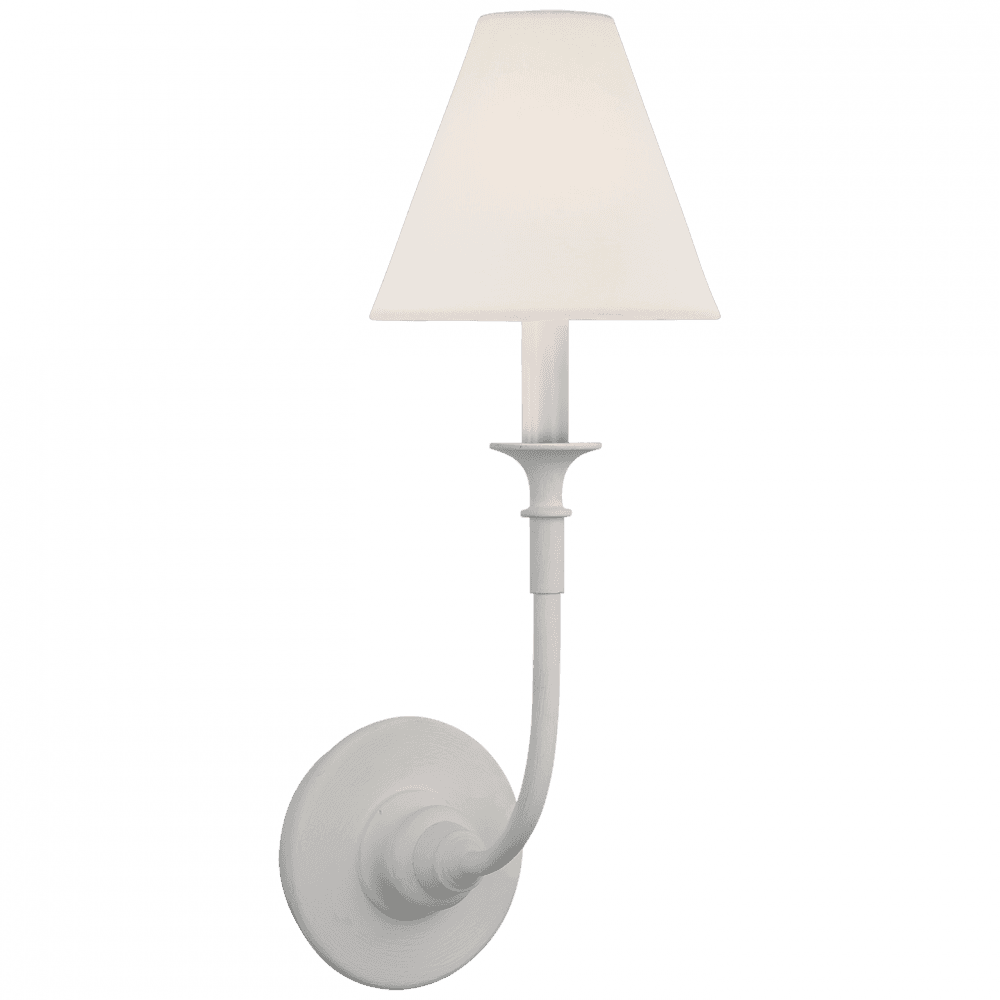 Visual Comfort Signature Piaf Single Wall Sconce Plaster White