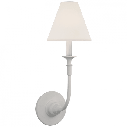Visual Comfort Signature Piaf Single Wall Sconce Plaster White
