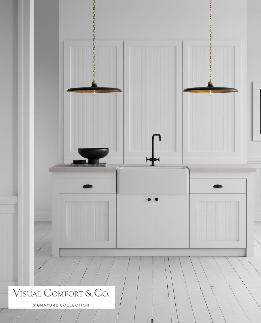 Visual Comfort Signature Piatto Pendant Polished Nickel