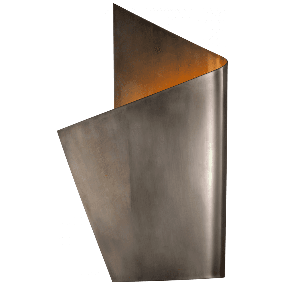 Visual Comfort Signature Piel Left Wrapped Wall Sconce Pewter