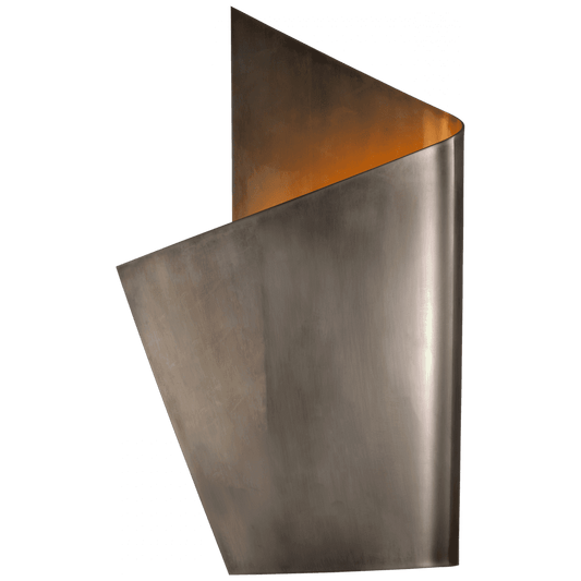 Visual Comfort Signature Piel Left Wrapped Wall Sconce Pewter