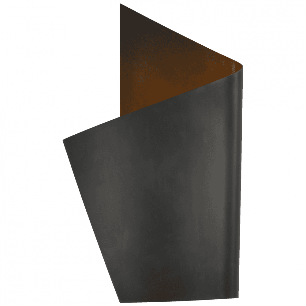 Visual Comfort Signature Piel Left Wrapped Wall Sconce Bronze