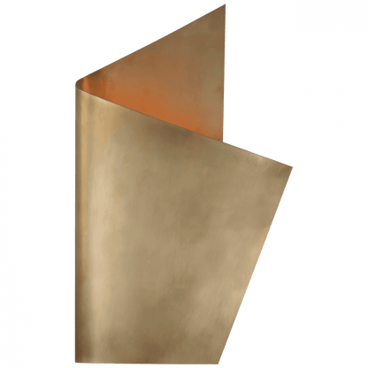 Visual Comfort Signature Piel Right Wrapped Wall Sconce Antique-Burnished Brass