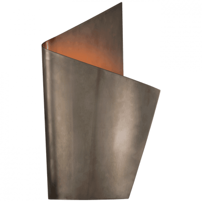 Visual Comfort Signature Piel Right Wrapped Wall Sconce Pewter