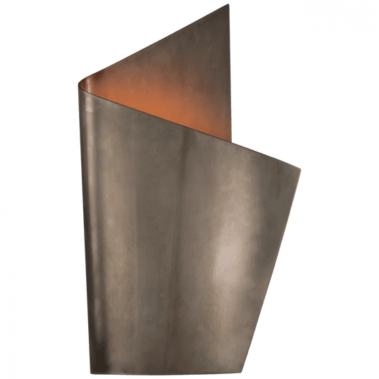 Visual Comfort Signature Piel Right Wrapped Wall Sconce Pewter
