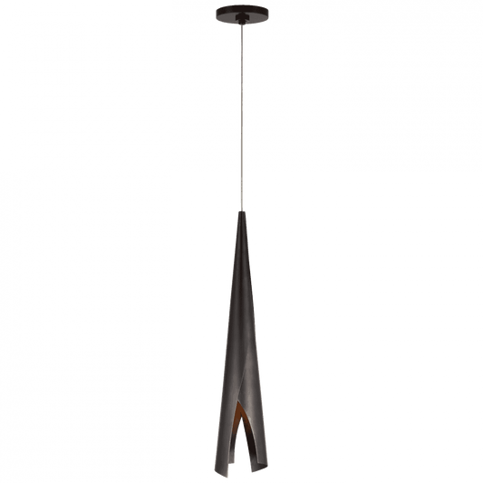 Visual Comfort Signature Piel Small Wrapped Pendant Bronze
