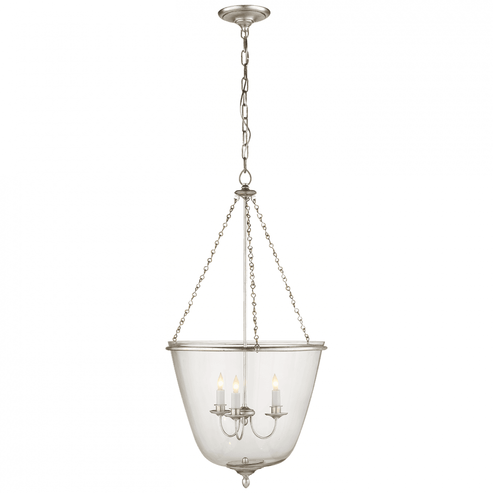Visual Comfort Signature Pondview Jar Pendant Burnished Silver Leaf