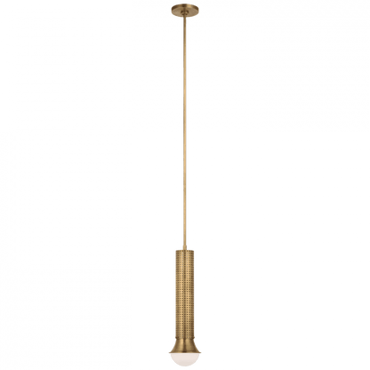 Visual Comfort Signature Precision Petite Elongated Pendant Antique-Burnished Brass