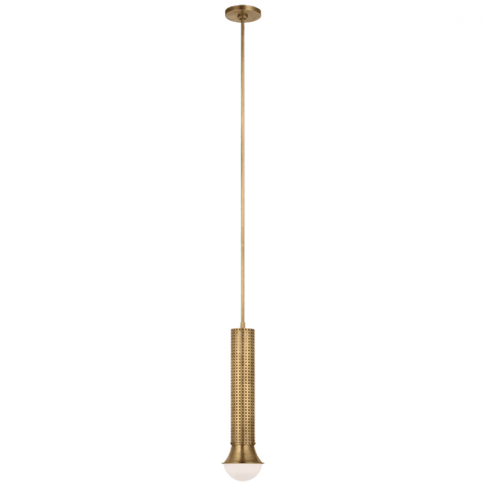 Visual Comfort Signature Precision Petite Elongated Pendant Antique-Burnished Brass