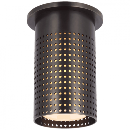 Visual Comfort Signature Precision Short Monopoint Flush Mount Bronze