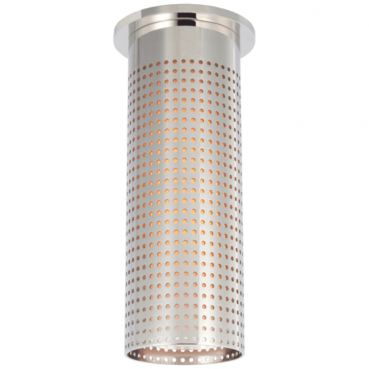 Visual Comfort Signature Precision Tall Monopoint Flush Mount Polished Nickel