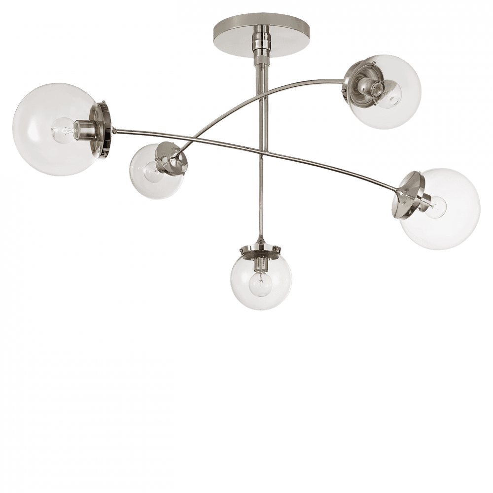 Visual Comfort Signature Prescott Chandelier Polished Nickel