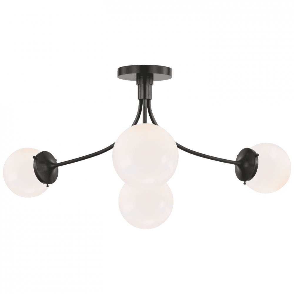 Visual Comfort Signature Prescott Large Semi-Flush Mount Bronze