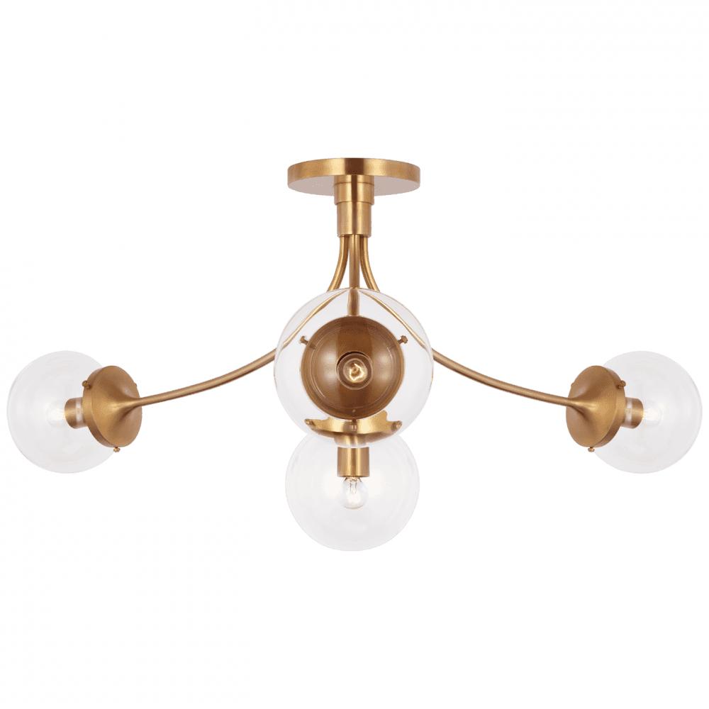 Visual Comfort & Co. Signature Collection Prescott Large Semi-Flush Mount